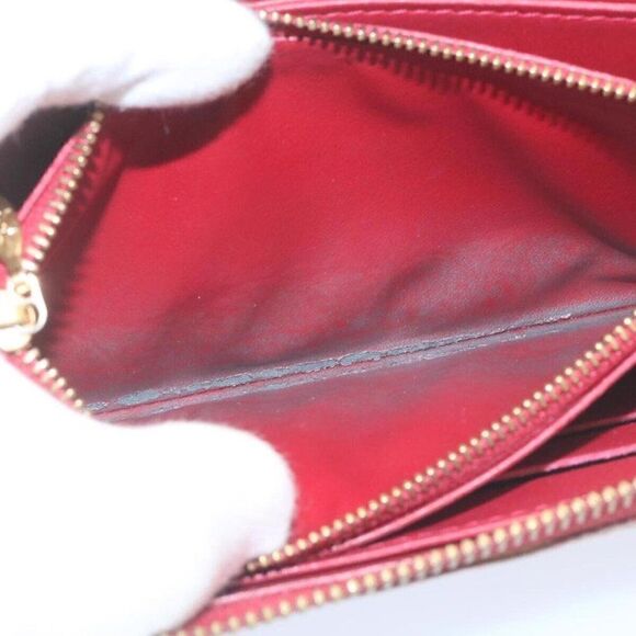 LOUIS VUITTON Monogram Vernis Zippy Wallet Long Wallet Red - Picture 11 of 15